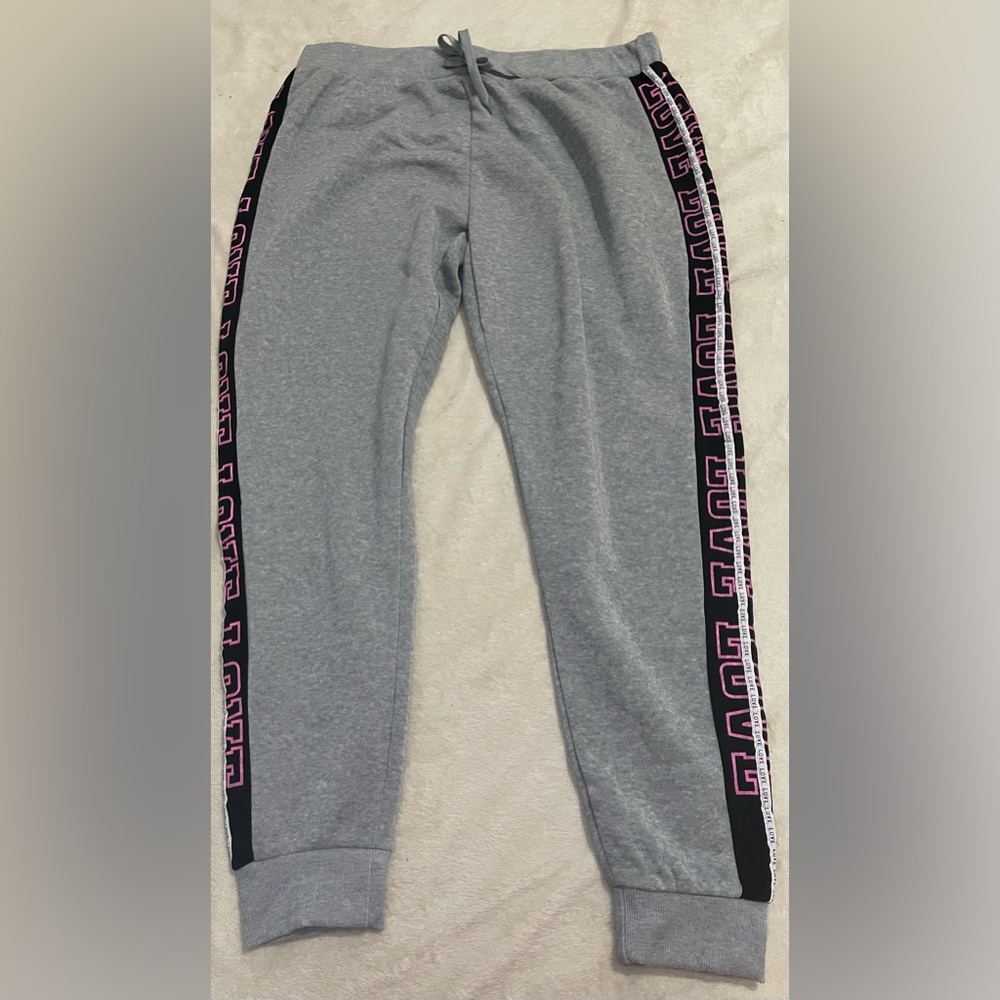 Love Gray Joggers with Pink Detailing by Bobby Brooks size 3X NWOT